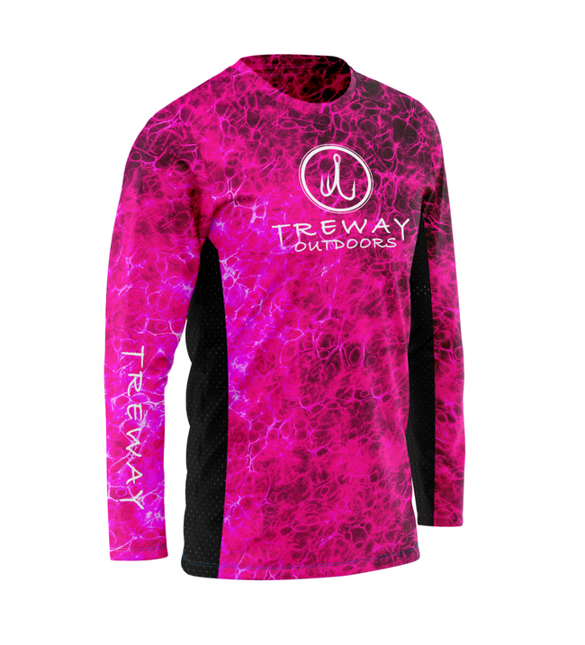 Treway Pink Mahi Cell-Tek Performance Long Sleeve + Treway Buff