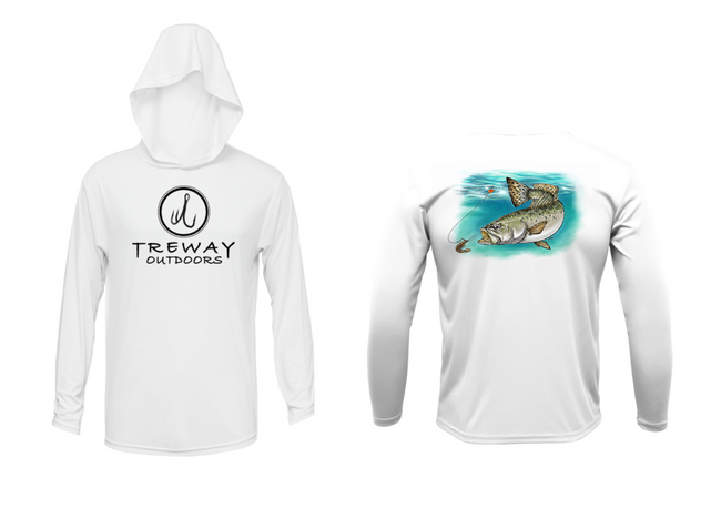 Treway Outdoors Speckled Sea Trout Performance Hooded Long Sleeve