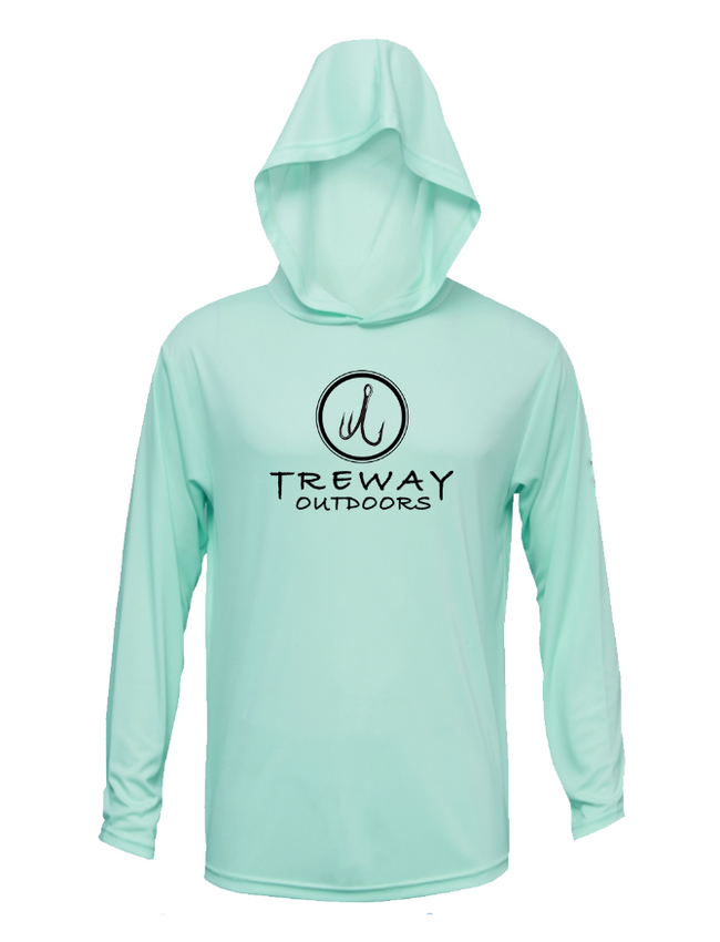 Treway Outdoors Redfish Texas Outline Performance Hooded Long Sleeve
