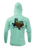 Treway Outdoors Flounder Texas Outline Performance Hooded Long Sleeve