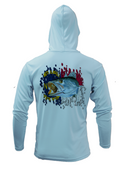 Treway Outdoors Trout NC Flag Performance Hooded Long Sleeve