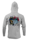 Treway Outdoors Trout NC Flag Performance Hooded Long Sleeve